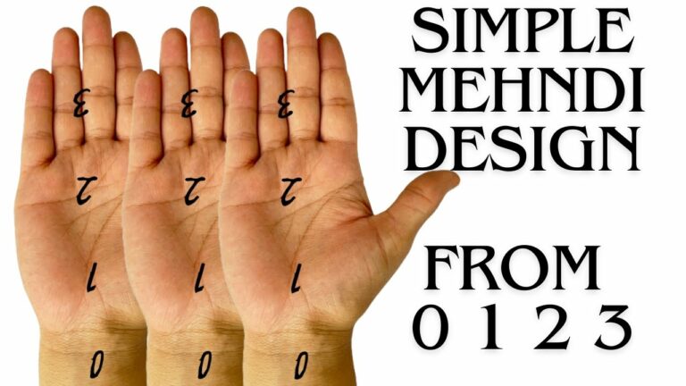 MEHNDI TRICK Tutorial: Simple Mehndi Design Trick 0 1 2 3 for Diwali – Mehndi Design from 0 1 2 3