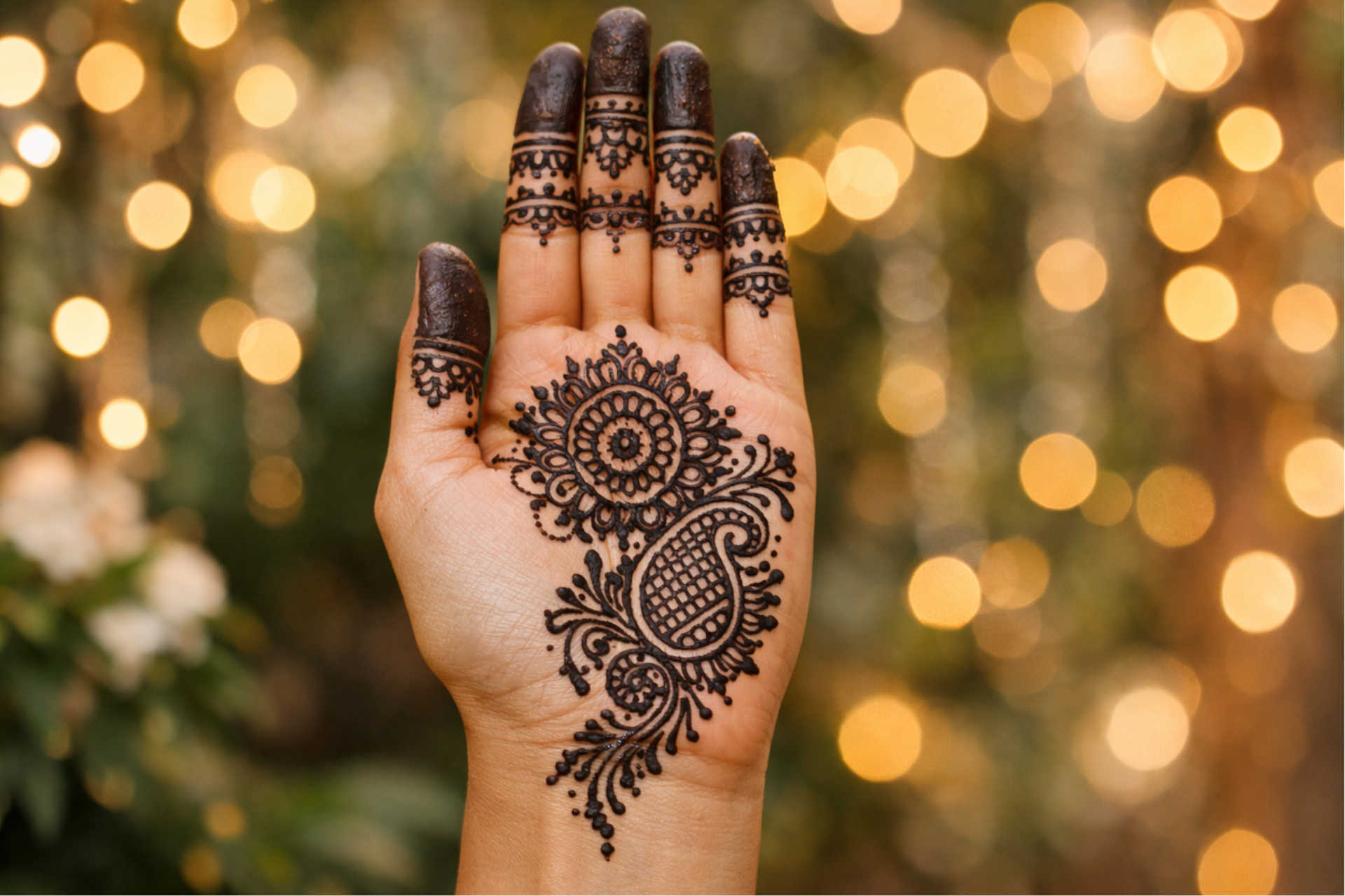 Simple tattoo style mehndi design on palm for beginners easy tattoo mehndi design for beginners palm simple henna pattern