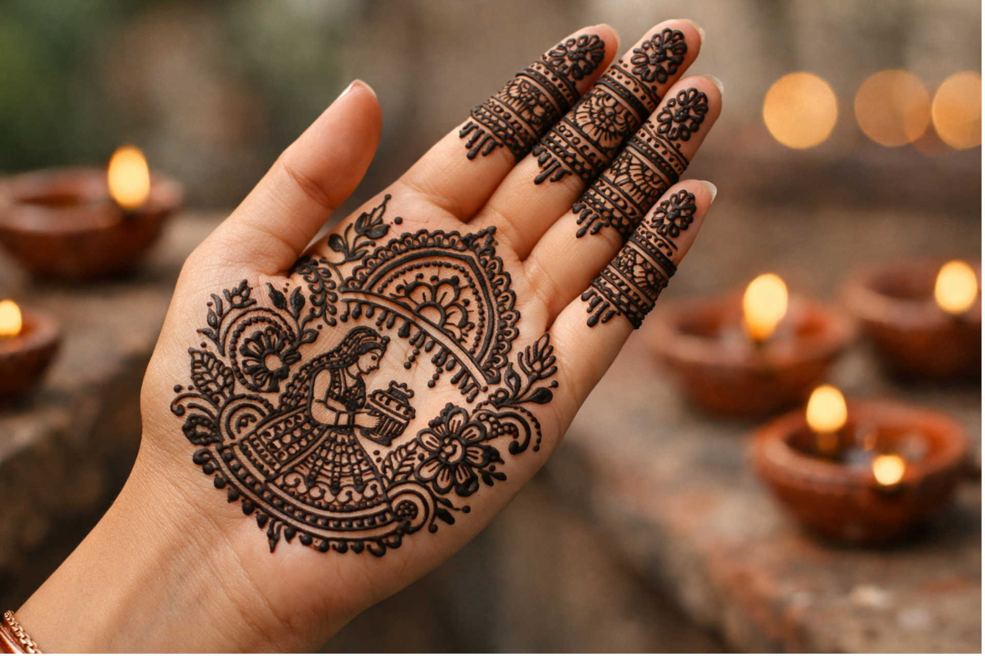 Haldi Function Mehndi Design on Bride Hands Haldi ceremony mehndi design pattern on hands for pre wedding function