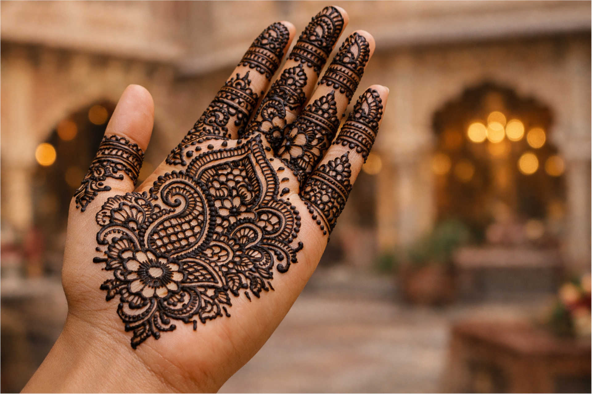 Full Hand Traditional Indian Bridal Mehndi Design on Bride Hands Traditional Indian bridal mehndi design covering full hands