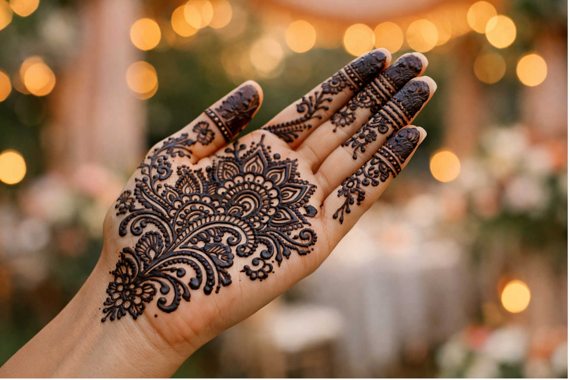 Wedding Guest Mehndi Design on Hands Simple wedding guest mehndi design pattern on hands