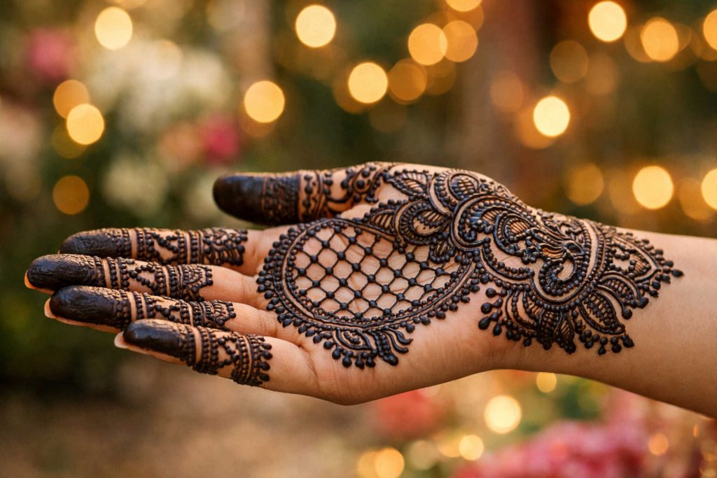 Mehndi Net Patterns Net Mehndi Designs - Beautiful Net Mehndi Patterns for Hands - MehndiKart